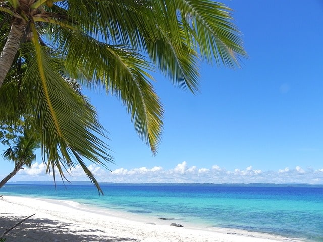Bild på en strand i Filippinerna.