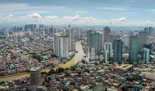 Panorama över Manila.