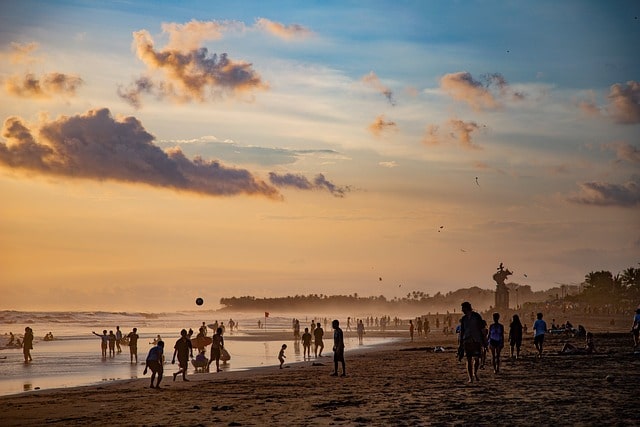 Bild från en strand på Bali i Indonesien.