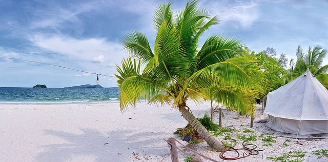 Bild från Koh Rong i Kambodja.