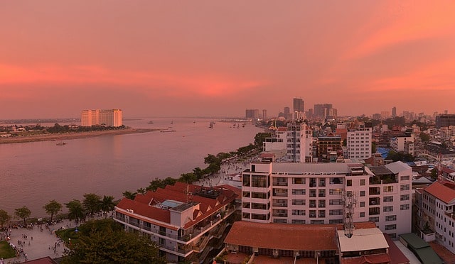 Bild från Phnom Penh i Kambodja.